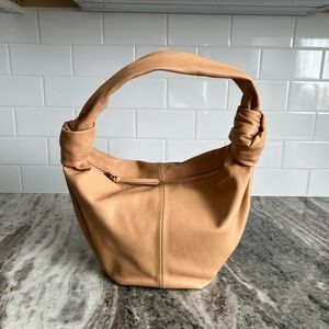 Bottega Veneta Double Knot Teen Tan Leather Hobo Bag